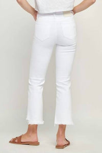 Hidden - Happi Frayed Cropped Flare Jean