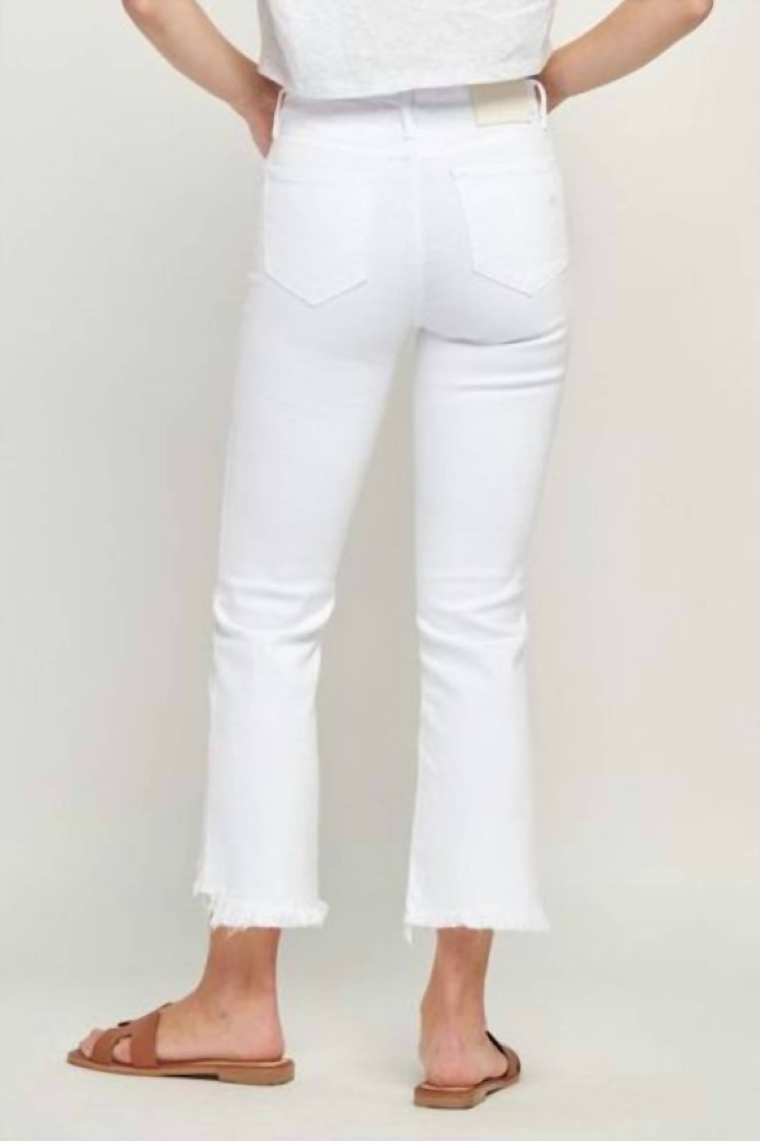 Hidden - Happi Frayed Cropped Flare Jean
