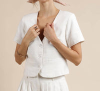 Sage The Label - Linen Short Sleeve Blazer