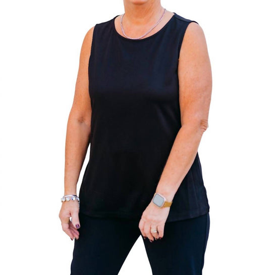 Multiples - Scoop Neck Solid Knit Tank