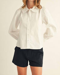 Jodifl - Ruffle Collar Button-down Top