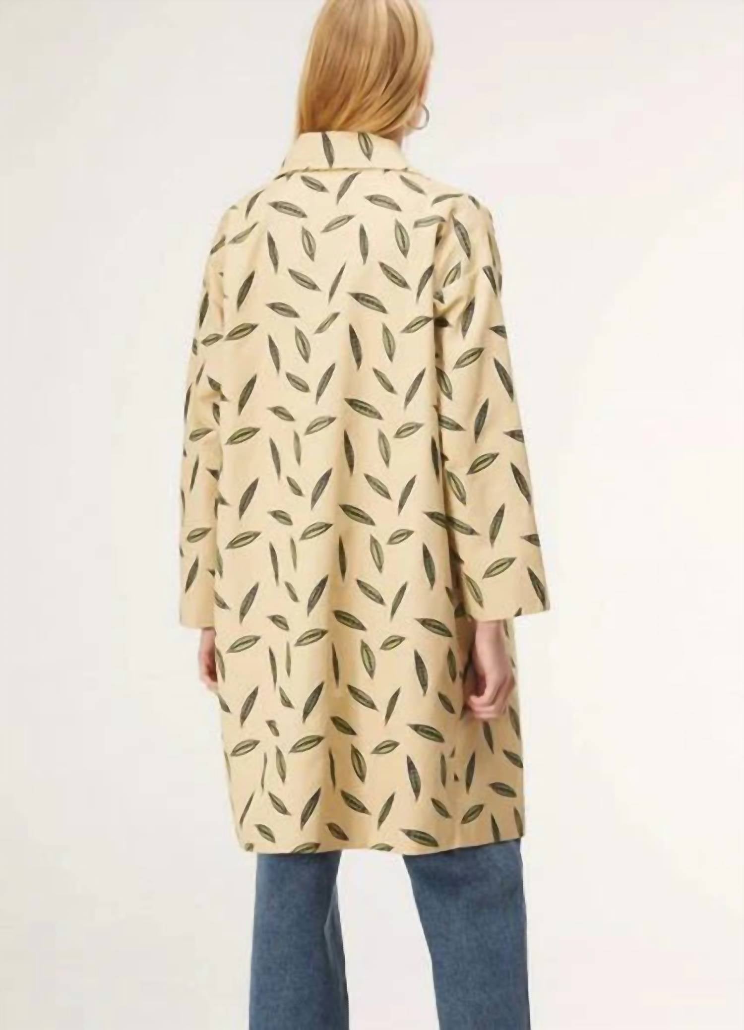 Compania Fantastica - Pea Print Midi Trench Coat