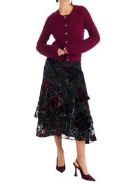ALLISON NEW YORK CRAWFORD SKIRT in black floral 1 - women's skirt - view 5