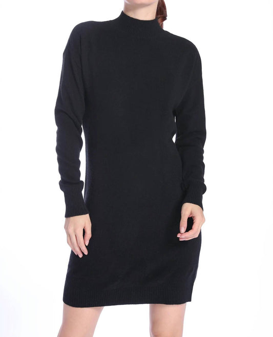 Minnie Rose - CASHMERE MOCK NECK MINI DRESS