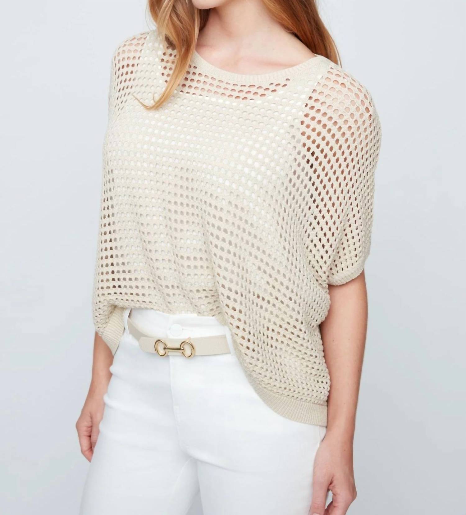 Renuar - Crochet Knit Top With Thread