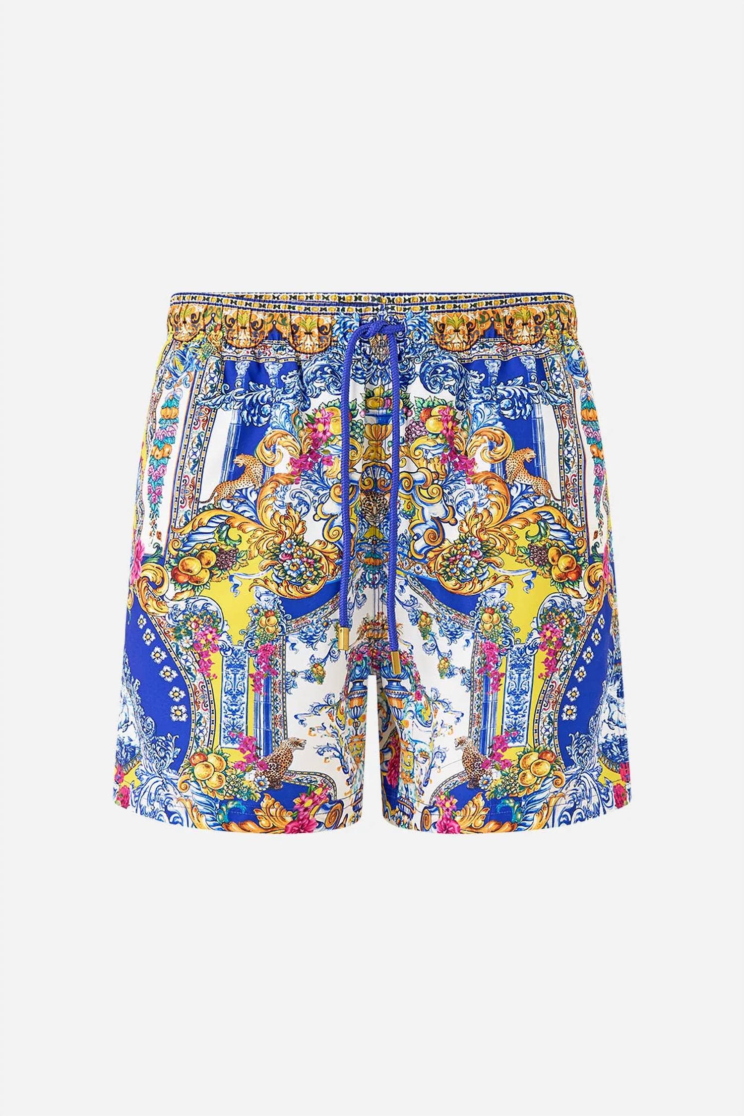 Camilla - Elastic Waist Mid Length Boardshorts