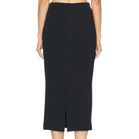 Enza Costa Textured Jacquard Skirt in black - women's skirt - alternate view