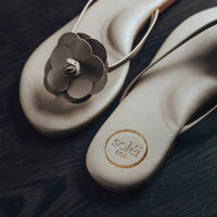 solei sea Women's Valentina Flower Sandals in tan - women's sandal - alternate view