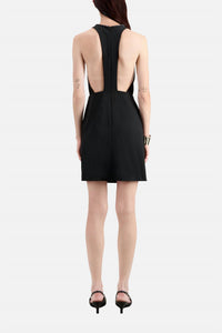 THE KOOPLES Backless Crepe Star Dress in bla01 - women's dress - alternate view