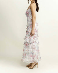 Storia - Leigh Floral Ruffle Chiffon Maxi Dress