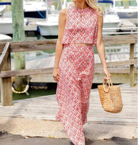Sail To Sable - Shell Maxi Skirt Set