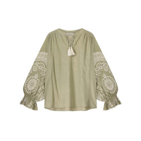 Summum - Embroidered Sleeve Top