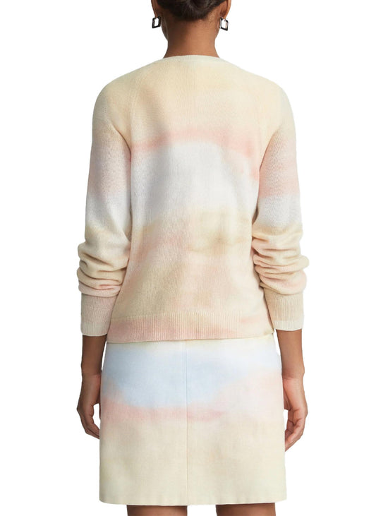 Lafayette 148 - Printed Cashmere Crewneck Sweater