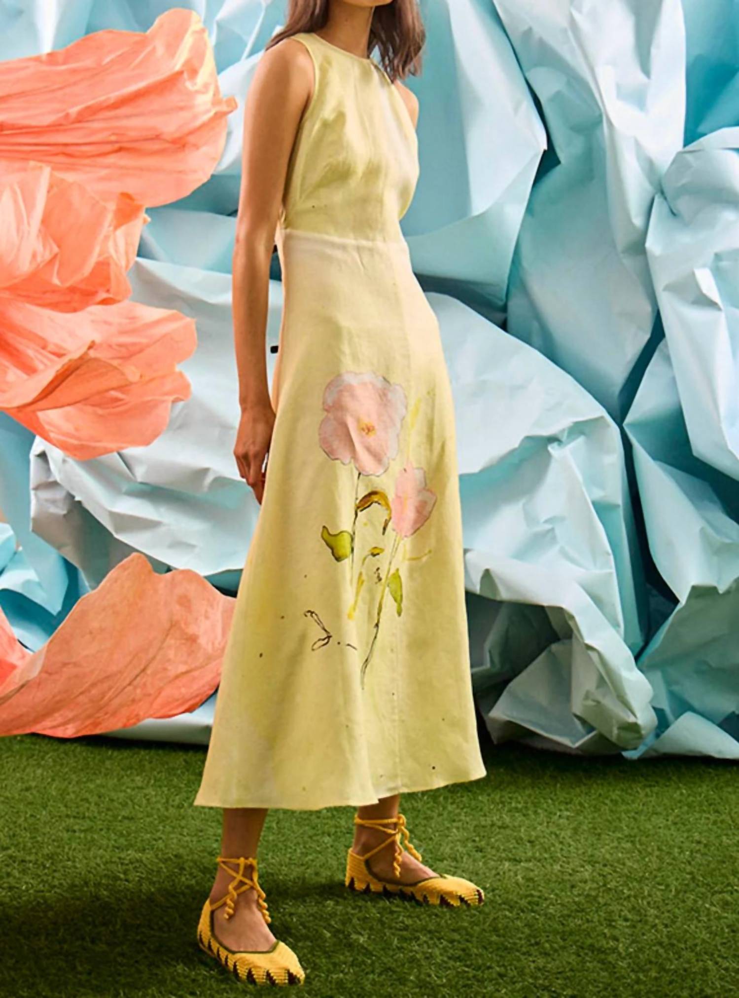 Hunter Bell - Floral Sleeveless Fit And Flare Midi Dress