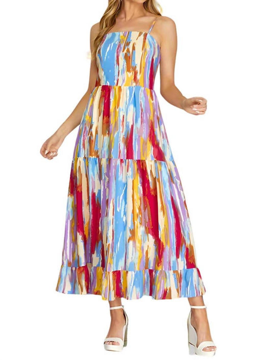 She + Sky - Cami Splash Print Midi Dress