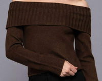 42Pops - Off-shoulder Cozy Sweater