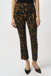 Joseph Ribkoff - Geometric Print Pull-on Straight Leg Pants