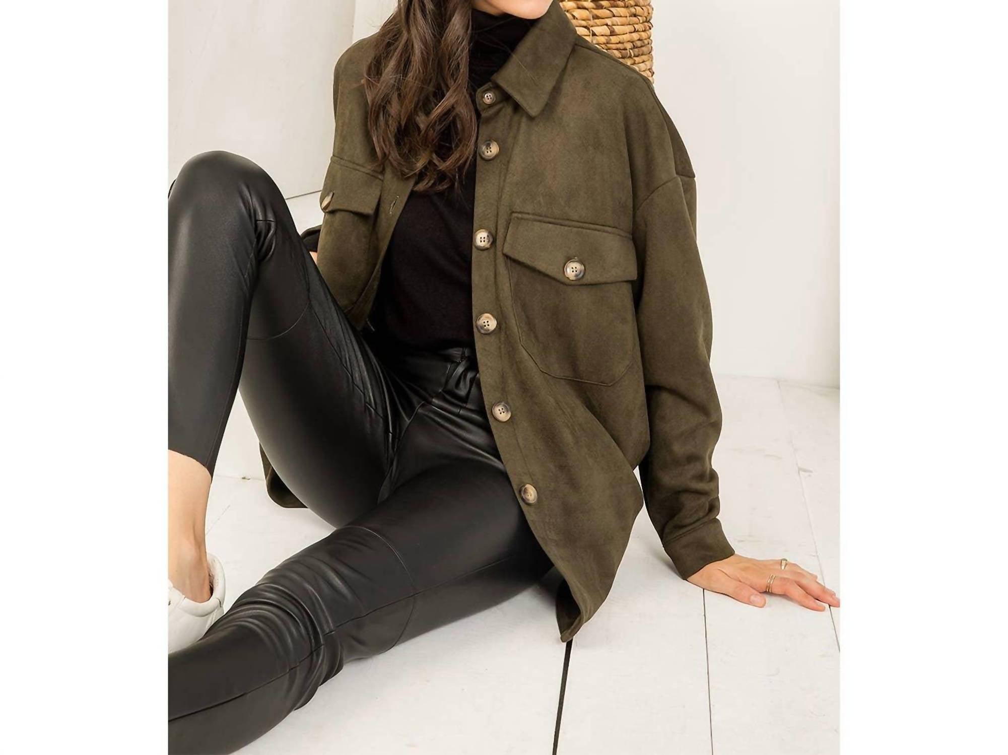 Thml - Suede Button Up Jacket