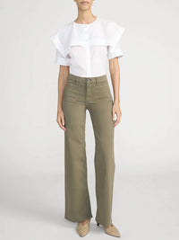 Frame - Slim Palazzo Twill Modernist Pocket Pants