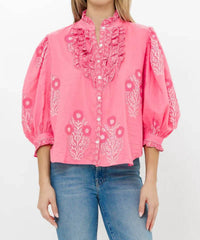 Oliphant - Ruffle Front Blouse
