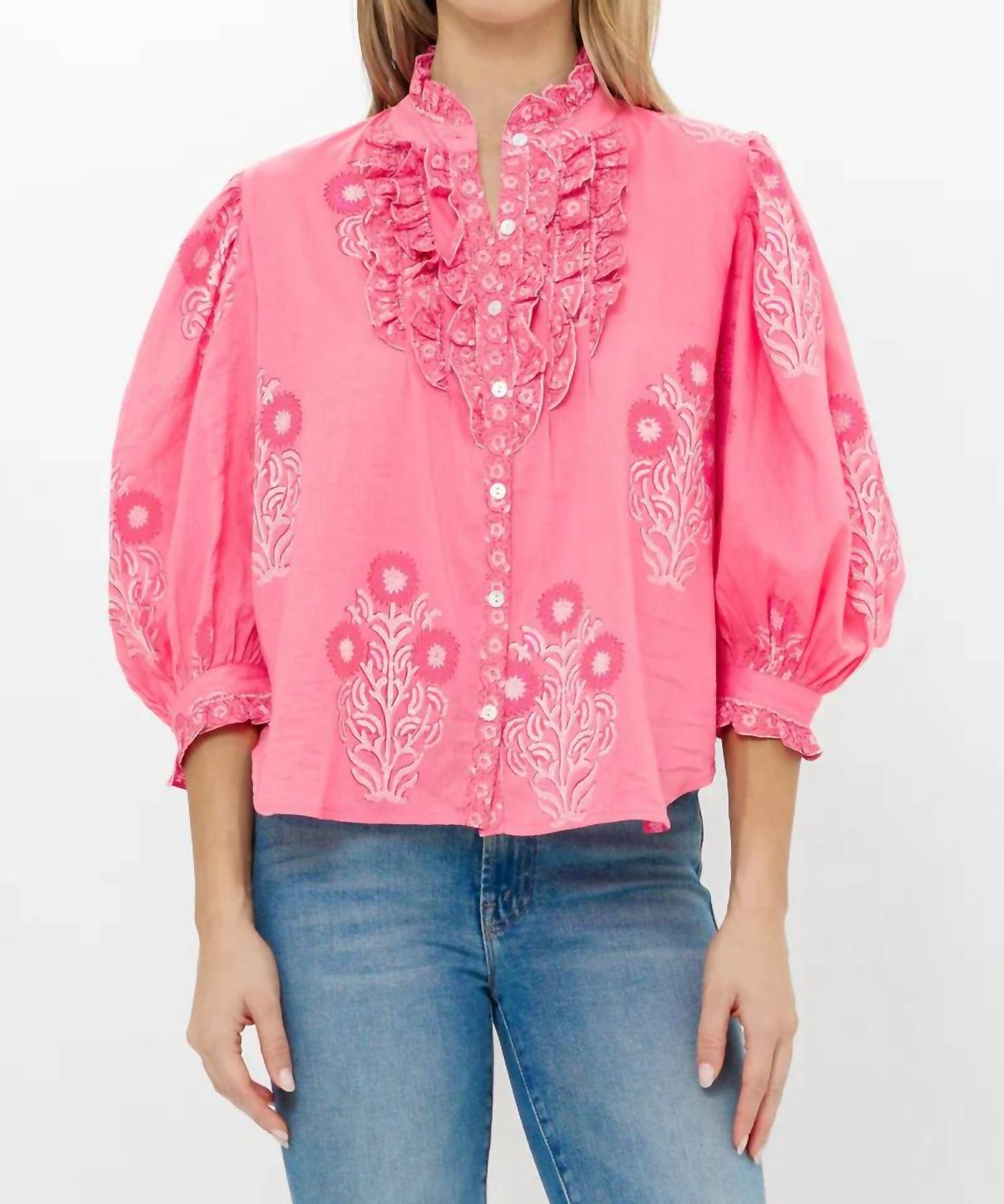 Oliphant - Ruffle Front Blouse