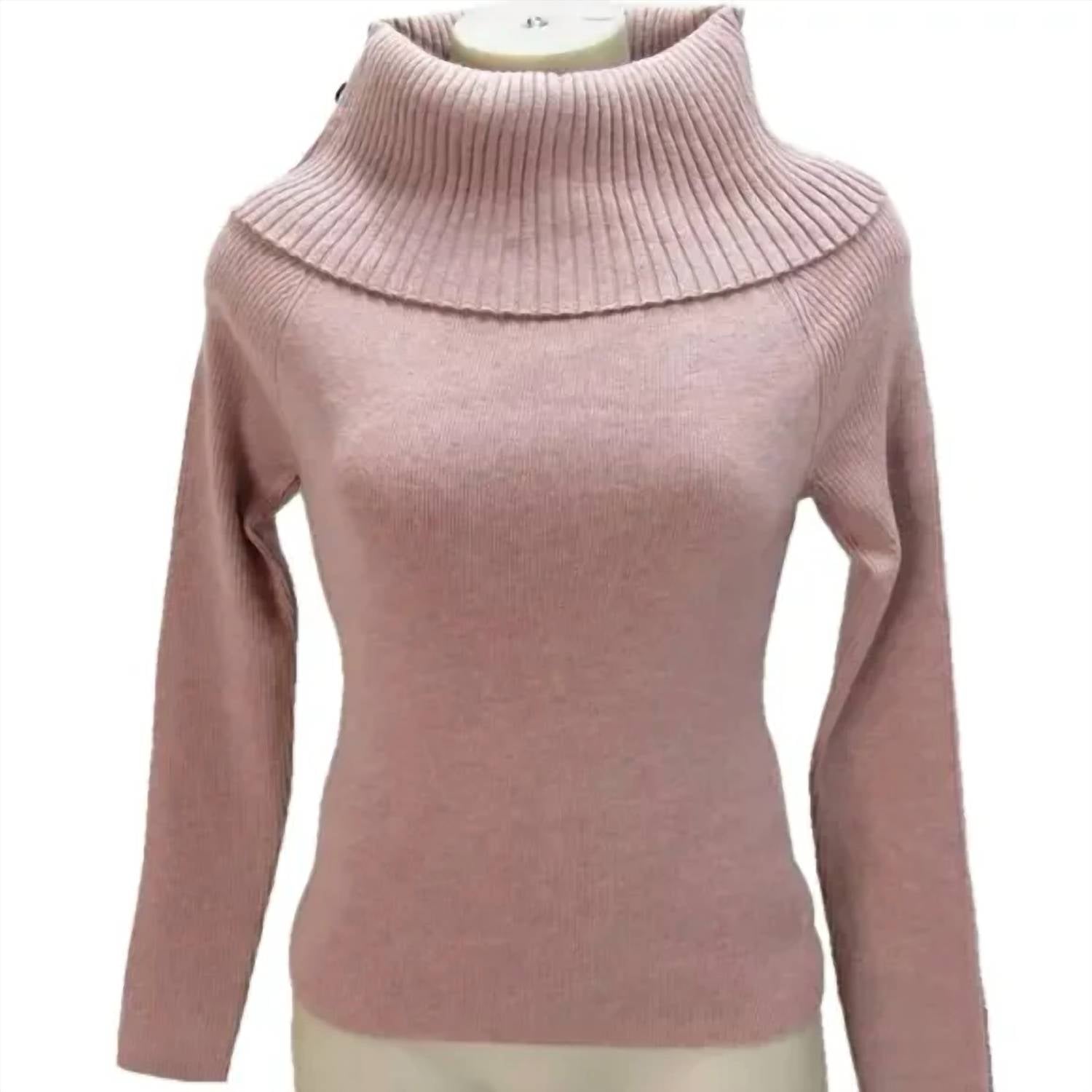 Dh New York - Women's Becca Funnel Neck Soft Sweater