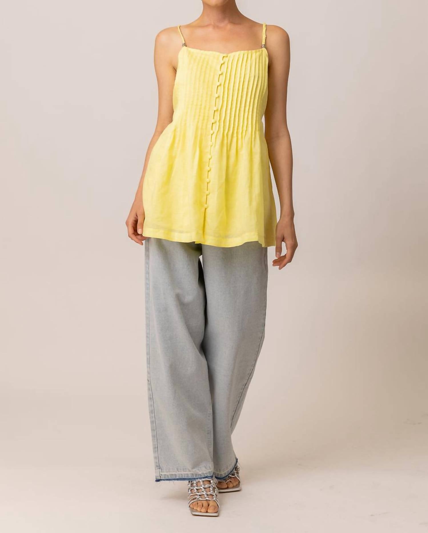 Line And Dot - Calisto Braided Strap With Beads Top