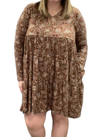 Jade By Jane - Paisley Long Sleeve Dress