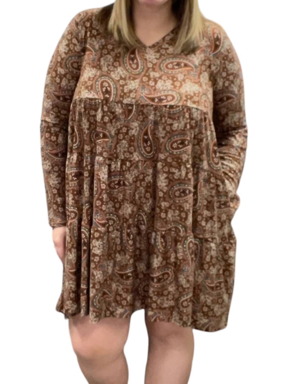 Jade By Jane - Paisley Long Sleeve Dress