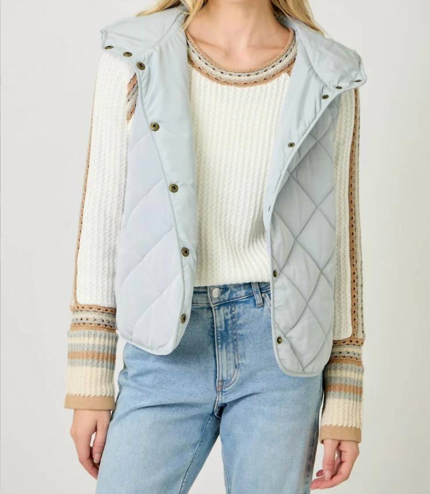 Mystree - Quilted Puffer Hoodie Vest