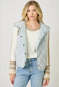 Mystree - Quilted Puffer Hoodie Vest