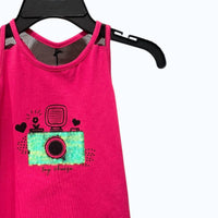 Deux Par Deux - Girl's Mesh Back Tank
