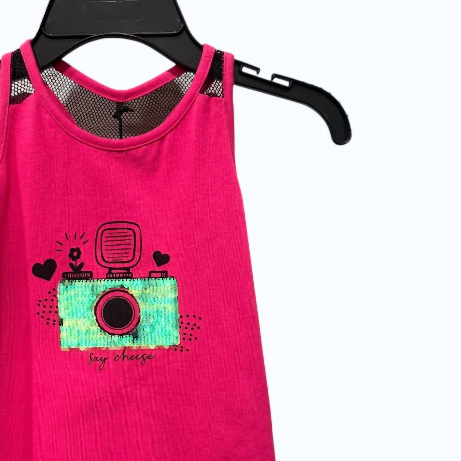 Deux Par Deux - Girl's Mesh Back Tank