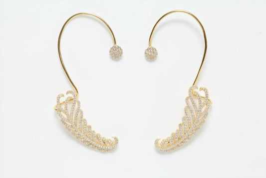 Avenue Chic - Women's Wing Ear Climber Earrings