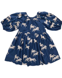 PINK CHICKEN Katya Dress in wild horses - kids' dress - detail view
