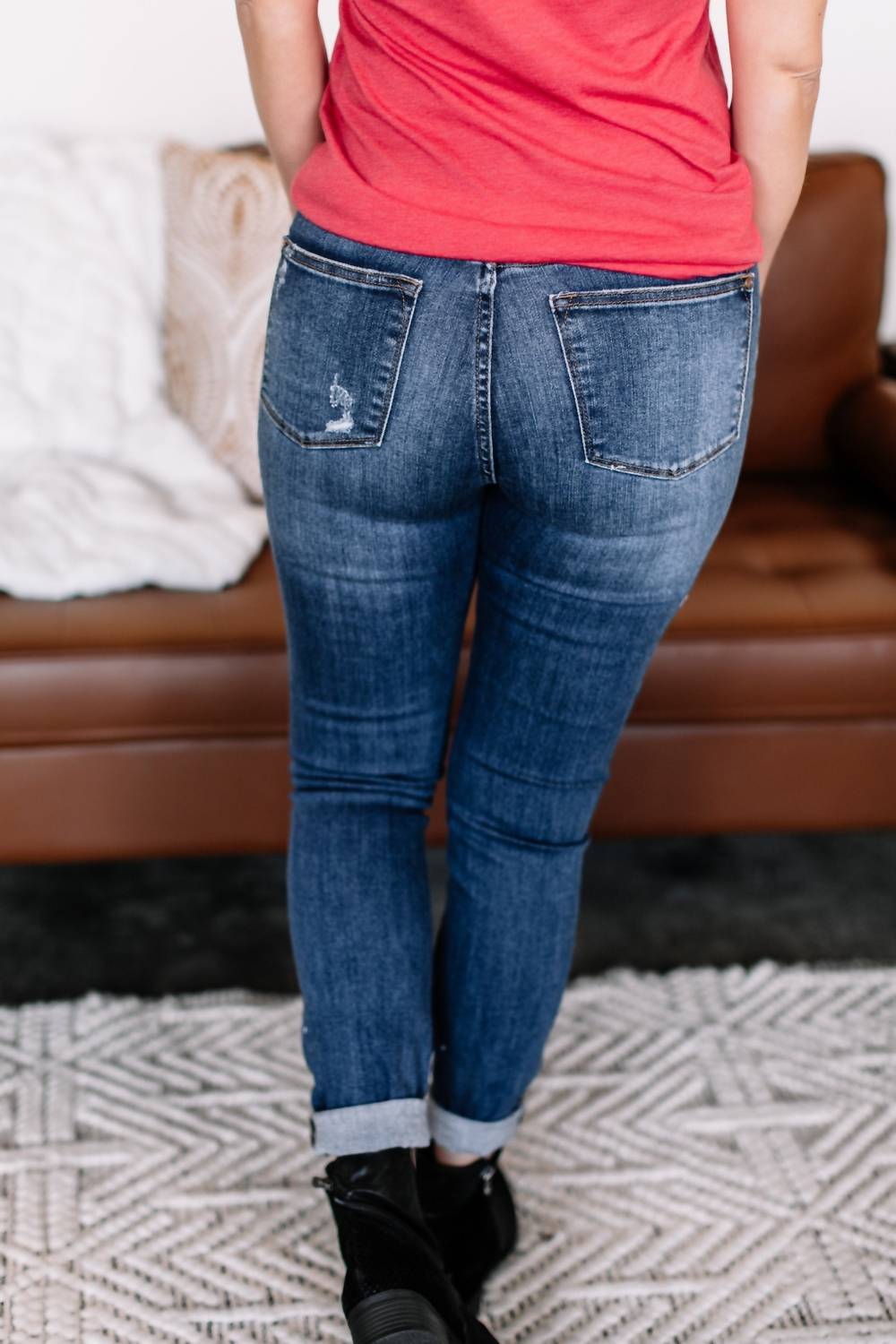 Judy Blue - I'll Check You Out Plaid Jeans