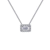 Lafonn - Women's Baguette Halo Necklace