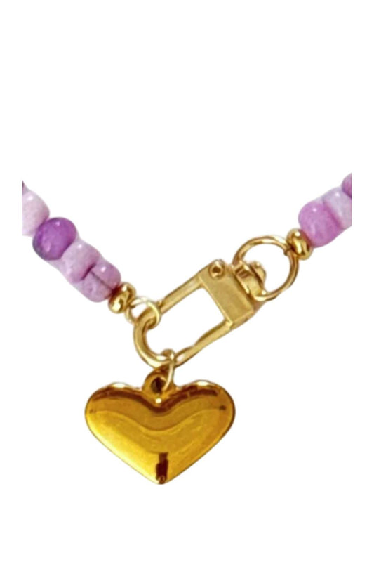 Accessory Concierge - Women's Heart Charm Collar Necklace