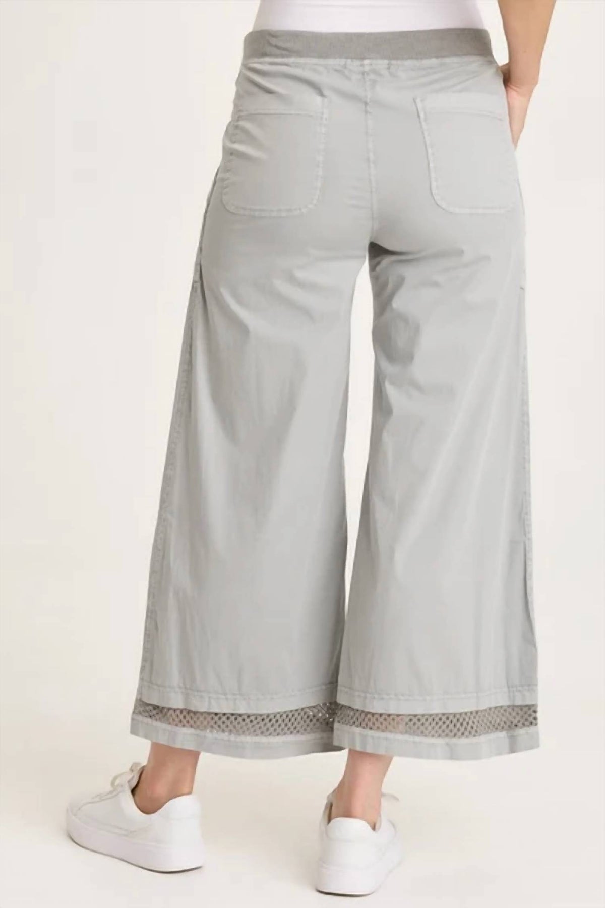 Xcvi - Roel Poplin Mesh Gaucho Crop Pants