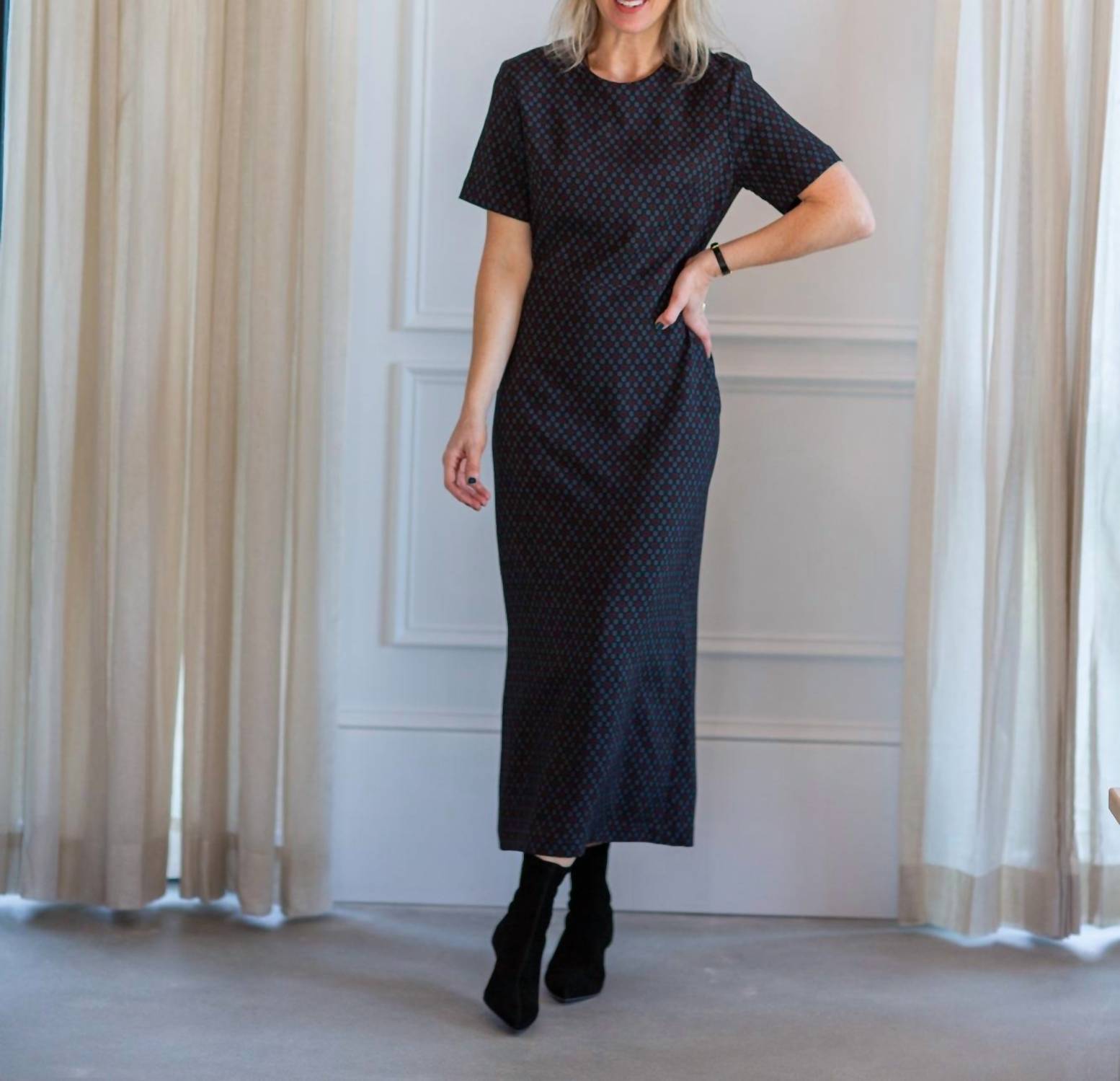 RACHEL COMEY Yanet Midi Dress in evergreen multi - women's dress - view 4