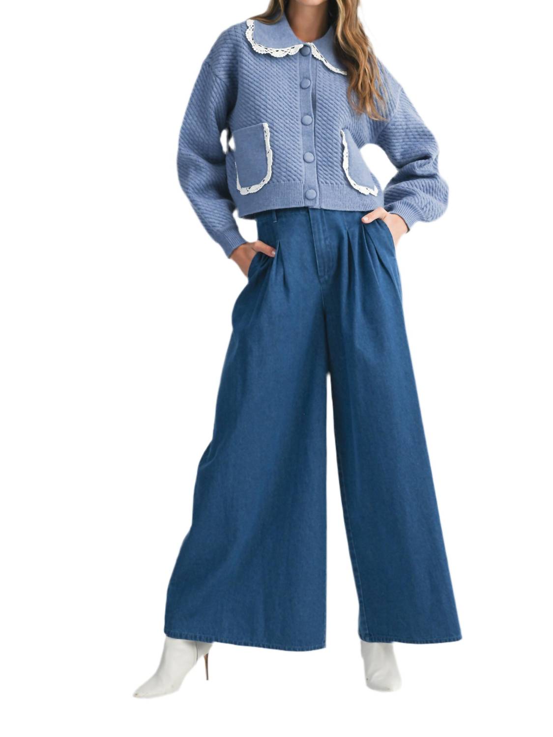 Mable - Wide Leg Denim Pants