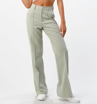 FRONT SEAM WIDE LEG PANTS