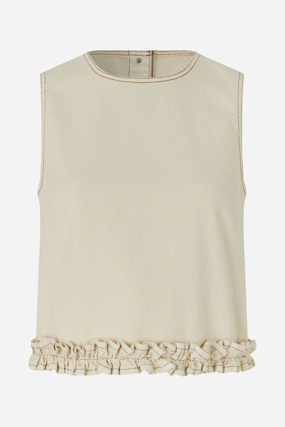 Baum Und Pferdgarten - Madie Denim Frill Top Blouse