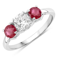 Diana M Jewels - Women's Round Lab-grown Diamond Fashion Ring (1.10 Ct) - Petite