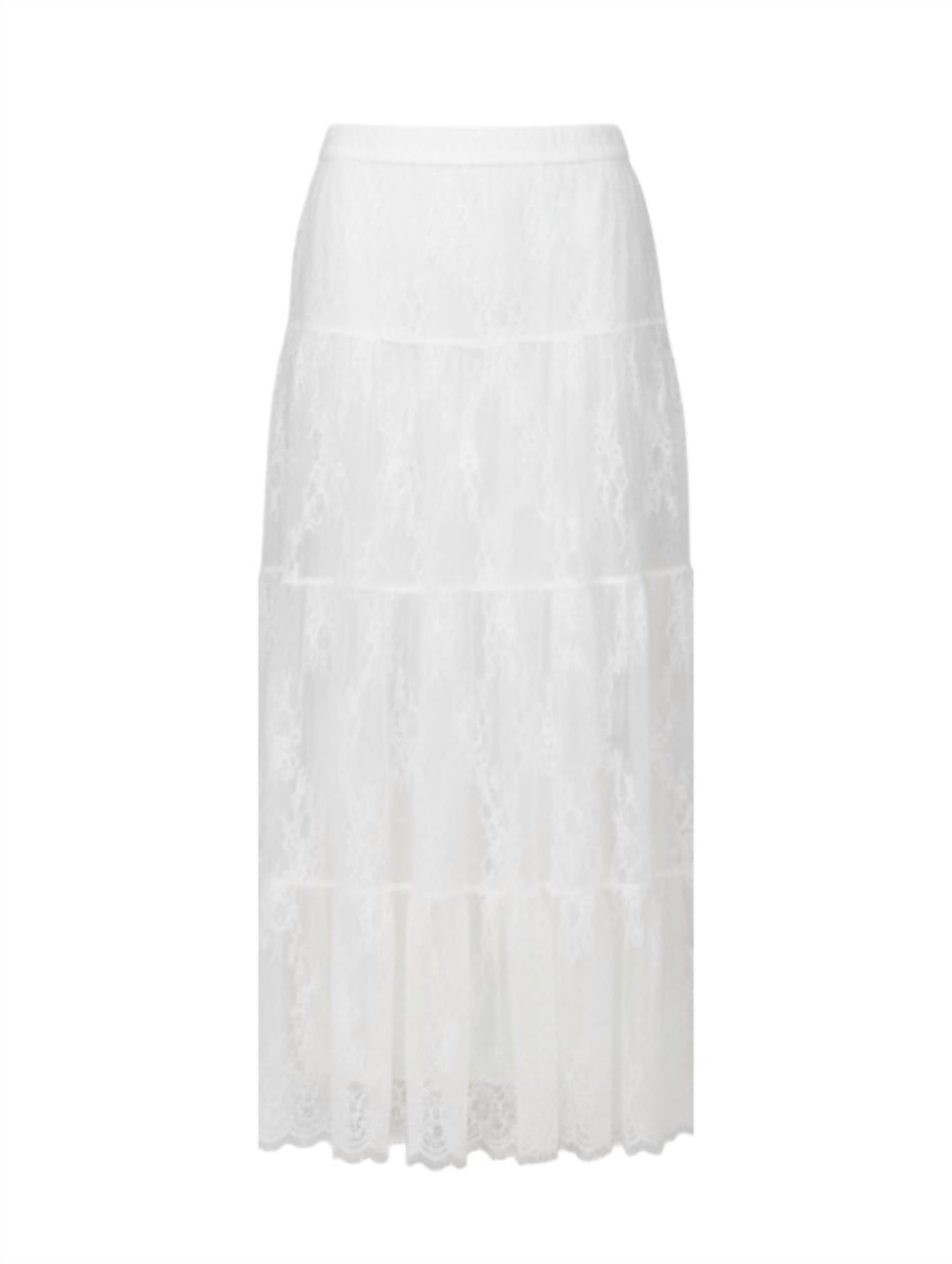 Beulah Women's Lace Maxi Skirt in white - women's dress