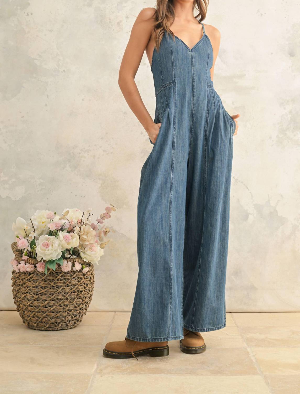 Miou Muse - Mckenna Denim Jumpsuit