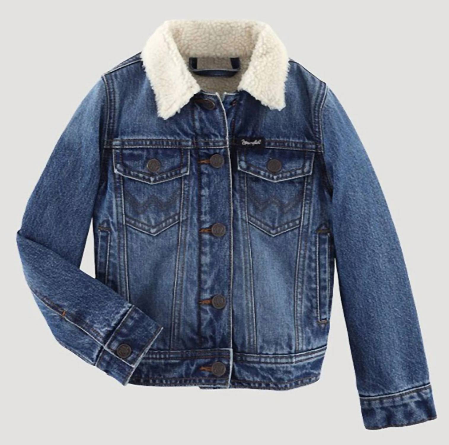 Wrangler - Girl's Sherpa Lined Denim Jacket