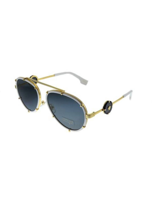 Versace - Aviator Metal Sunglasses with Grey Lens