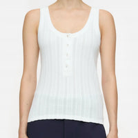 Closed - Ribbed Henley Cotton Tank