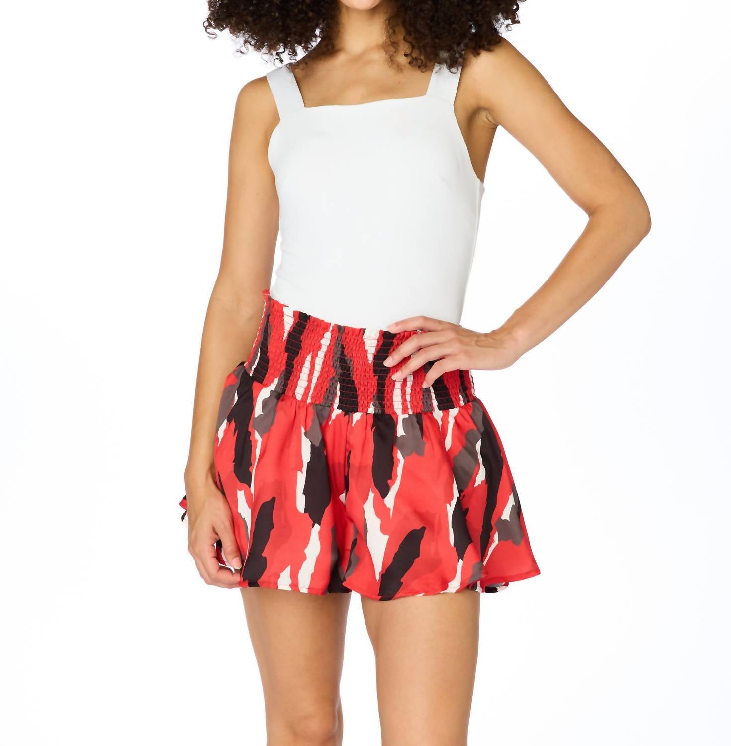Stewart Simmons - Abstract High Waist Shorts